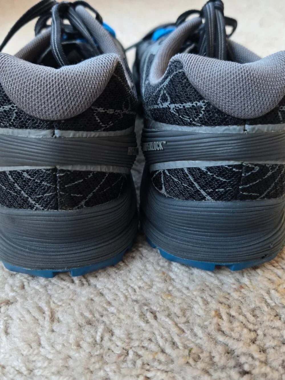 Merrell Agility Peak Flex Trail Running Shoes Black Gray Blue Men's US 8.5